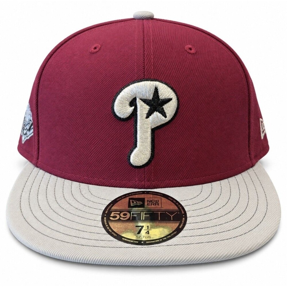 New Era 59FIFTY Philadelphia Phillies Cooperstown Fitted Hat 7 1/4" From 2010s